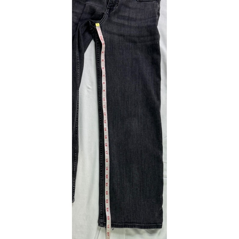 Abercrombie Kids High Rise Wide Leg Jeans Black Size 11/12 Regular Distressed - Picture 10 of 16